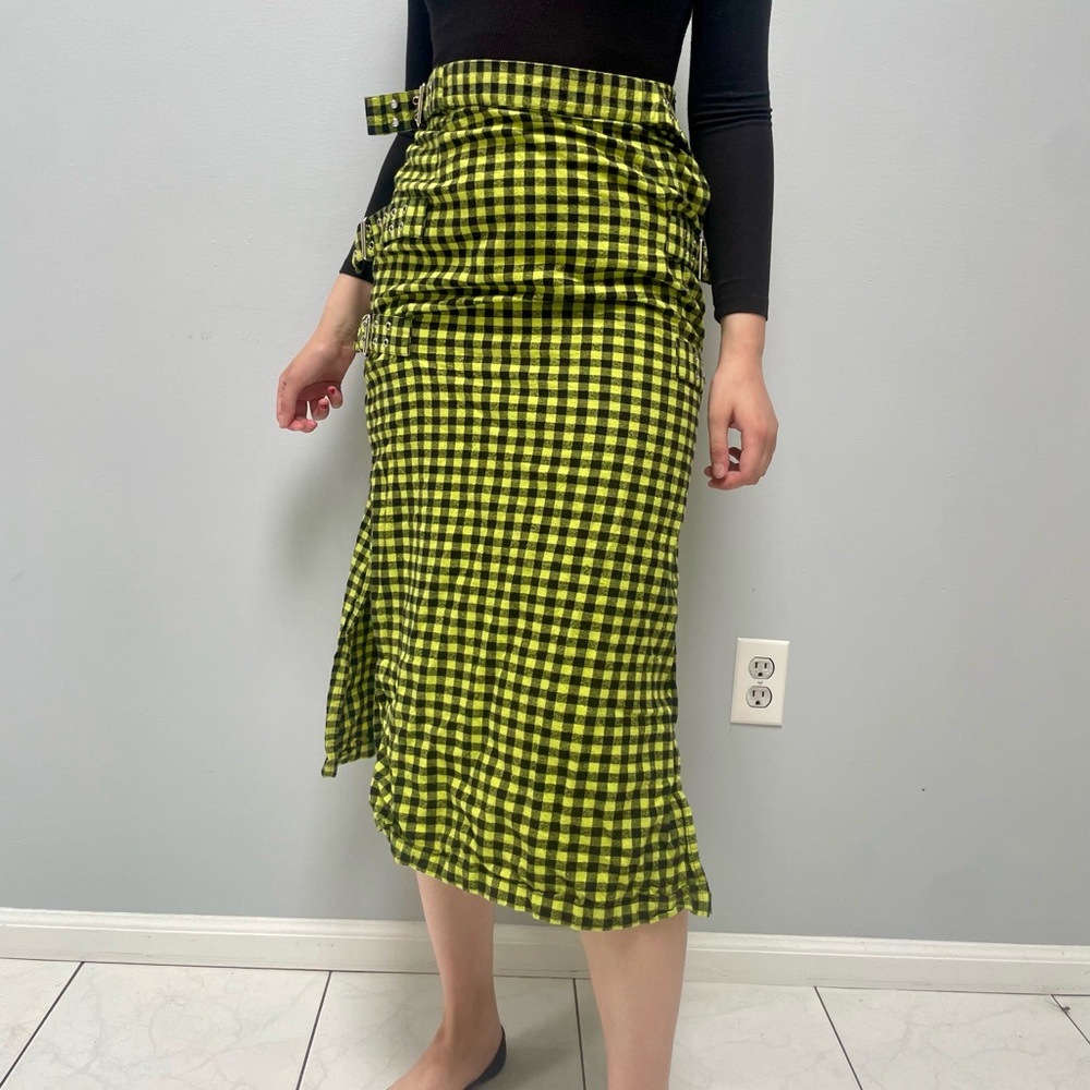 The Ragged Priest green gingham maxi skirt 💚